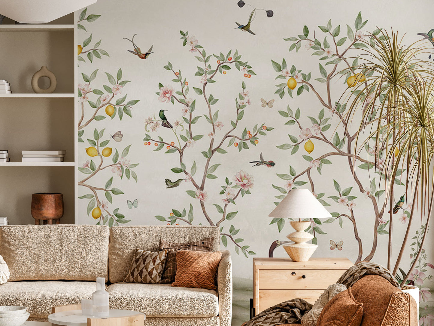 Lemon Tree Chinoiserie - White